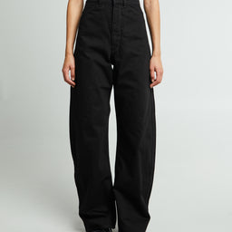 Lemaire - High Waisted Curved Pants in Black