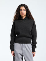 Lemaire - Sweater With Hood in Dark Espresso