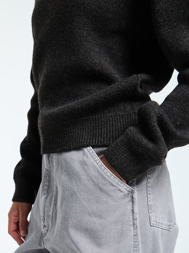 Lemaire - Sweater With Hood in Dark Espresso
