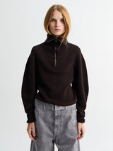 Lemaire - Zipped Sweater in Aubergine