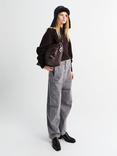 Lemaire - Zipped Sweater in Aubergine