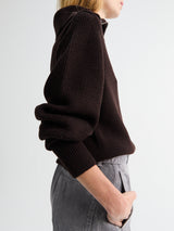 Lemaire - Zipped Sweater in Aubergine
