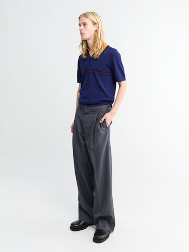 Lemaire - Pleated Tailored Pants in Carbon