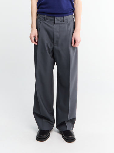 Lemaire - Pleated Tailored Pants in Carbon