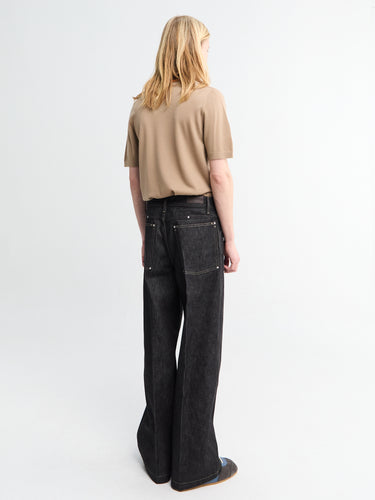 Lemaire - Wide Pant With Studs in Slate