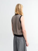 Lemaire - V Neck Jaquard Vest in Beige