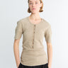 Lemaire - Fitted Henley T-shirt in Sage
