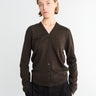 Lemaire - Twisted V Neck Cardigan in Dark Cacao