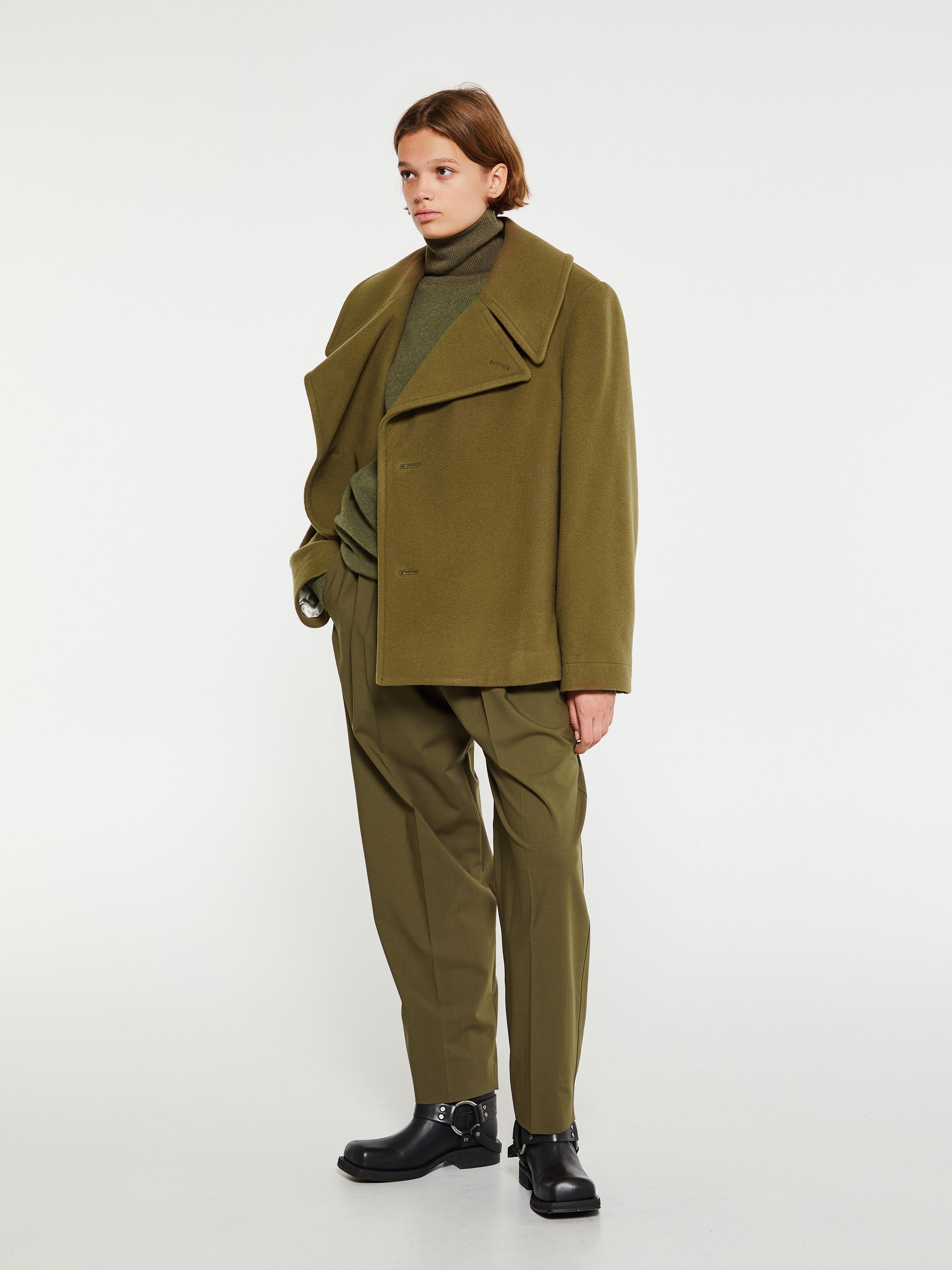 Short Caban Jacket in Capers Khaki