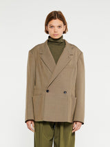Lemaire - Soft Tailored Jacket in Beige Grey