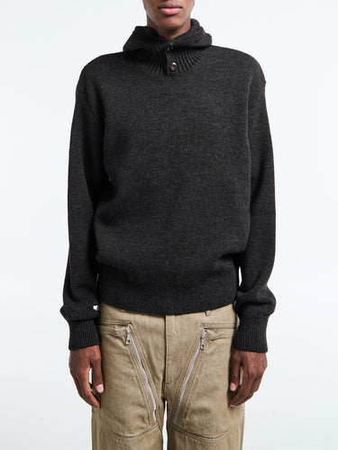 Lemaire - Hooded Sweater in Dark Espresso