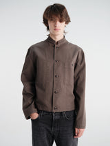 Lemaire - Stand Collar Jacket in Chocolate