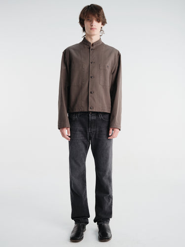 Lemaire - Stand Collar Jacket in Chocolate