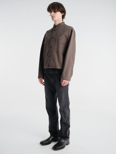Lemaire - Stand Collar Jacket in Chocolate