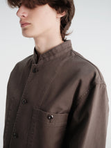 Lemaire - Stand Collar Jacket in Chocolate
