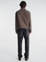 Lemaire - Stand Collar Jacket in Chocolate