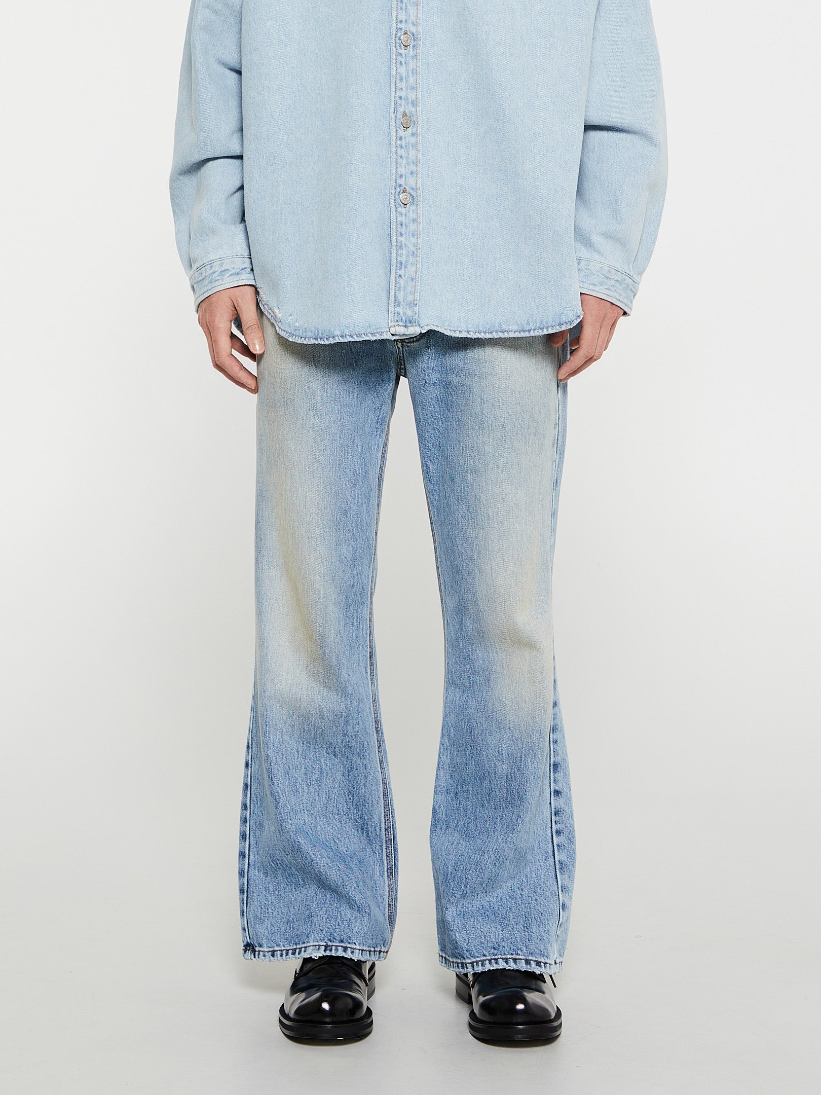 ERL - Patchwork Stars Jeans in Light Blue