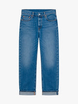 Levi's - 501 90s Jeans Work Yourself Selvedge in Medium Indigo Worn In