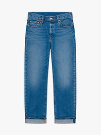 Levi's - 501 90s Jeans Work Yourself Selvedge in Medium Indigo Worn In