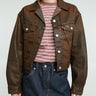 Levi's - Shrunken 90s Coated Trucker Jacket in Pay Day Trucker Brown