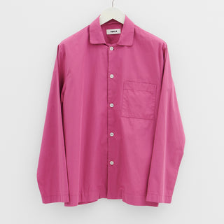 Tekla - Poplin Pyjamas Shirt in Lingonberry