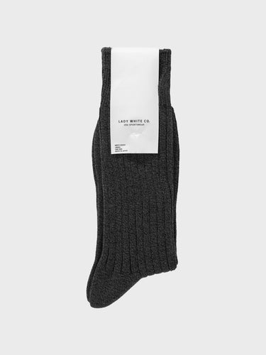 Lady White Co. - LW-C Socks in Black Melange
