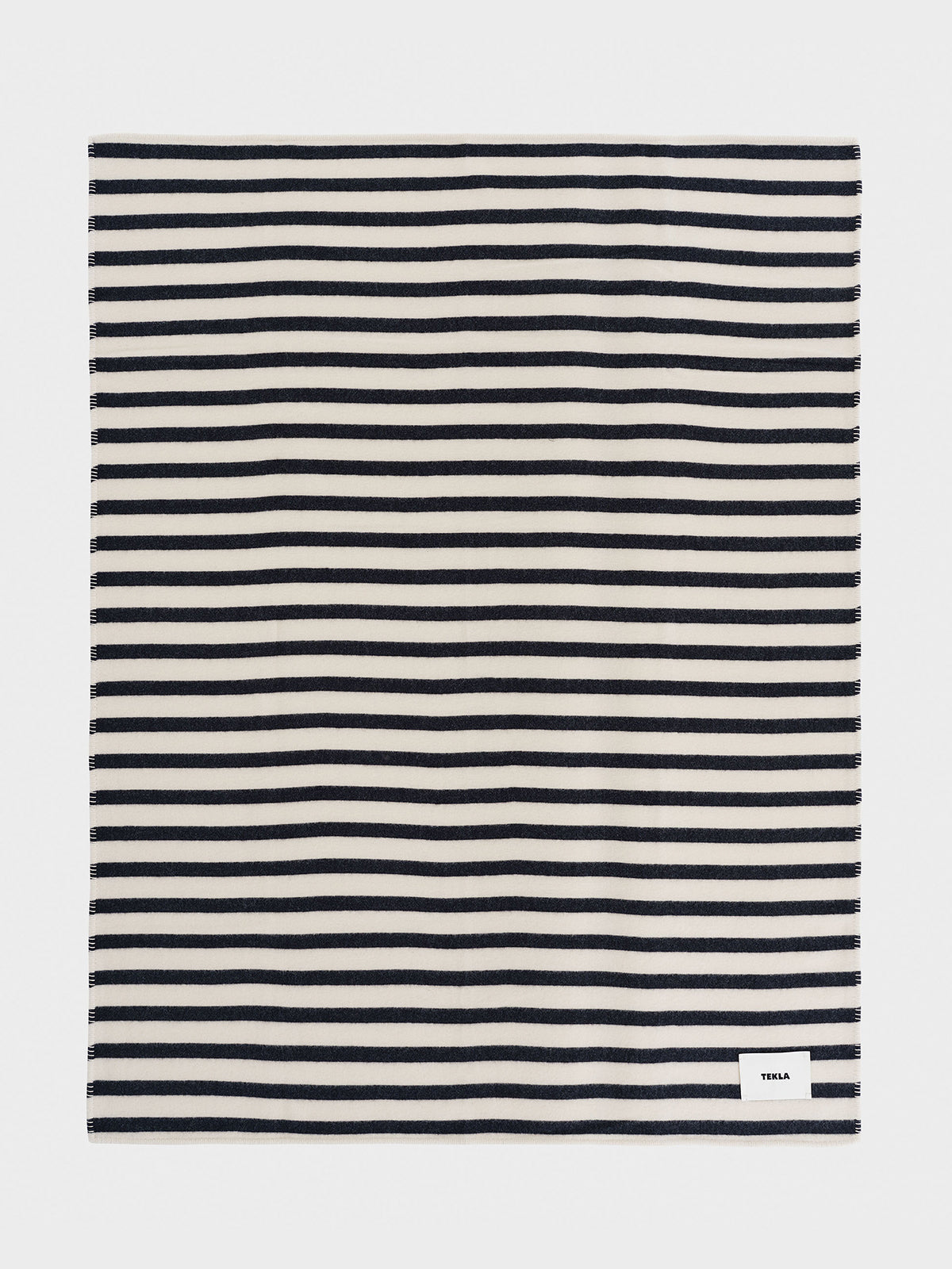 Tekla - Lambswool Blanket in Magpie Stripes