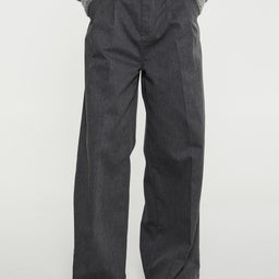 Maison Margiela - Women's Pleated Trousers in Grey Melange