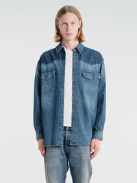 Maison Margiela - Long-Sleeved Shirt in Old Blue