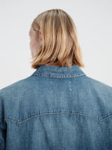 Maison Margiela - Long-Sleeved Shirt in Old Blue + Spots