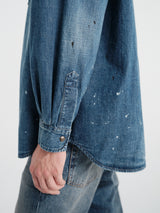 Maison Margiela - Long-Sleeved Shirt in Old Blue + Spots