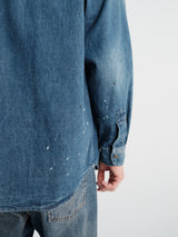 Maison Margiela - Long-Sleeved Shirt in Old Blue + Spots