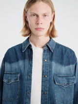 Maison Margiela - Long-Sleeved Shirt in Old Blue + Spots