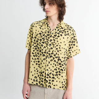 Maison Margiela - Short Sleeved Shirt in Gold Leopard