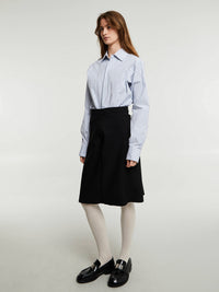 Maison Margiela - Midi Dress in White, Blue and Black