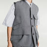 Maison Margiela - Sleeveless Wool Jacket in Grey Melange