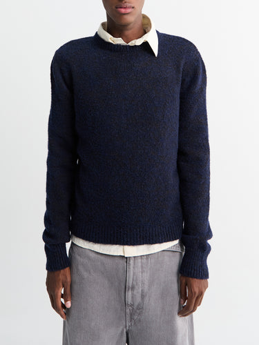 Maison Margiela - Crewneck in Navy and Dark Brown