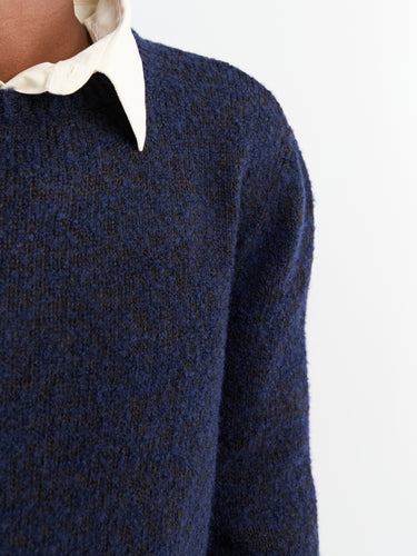 Maison Margiela - Crewneck in Navy and Dark Brown