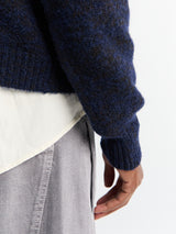 Maison Margiela - Crewneck in Navy and Dark Brown