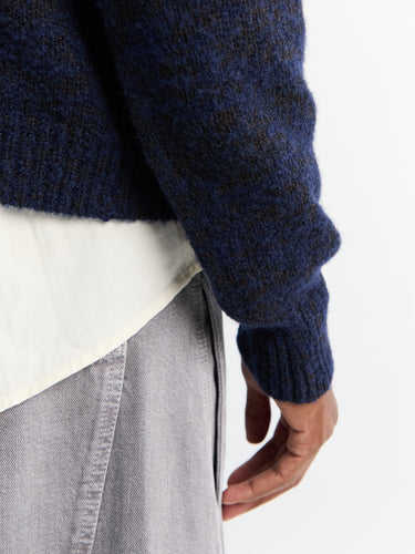 Maison Margiela - Crewneck in Navy and Dark Brown