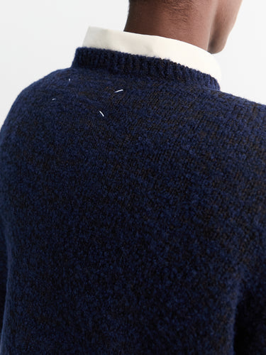 Maison Margiela - Crewneck in Navy and Dark Brown