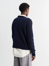 Maison Margiela - Crewneck in Navy and Dark Brown