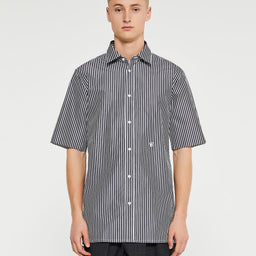 C Striped Shirt in Black and White