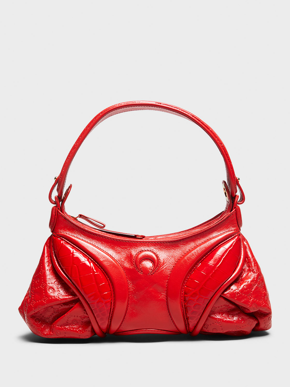 Embossed Leather Stardust Bag in Red