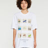 Marine Serre - Tote Bag Logo Print Organic Cotton T-Shirt in White