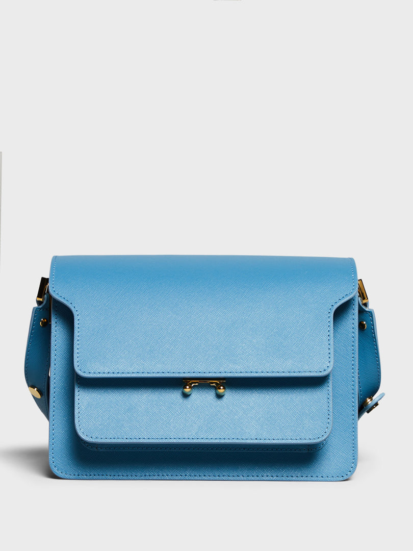Marni Trunk Soft Medium Shoulder Bag - Blue