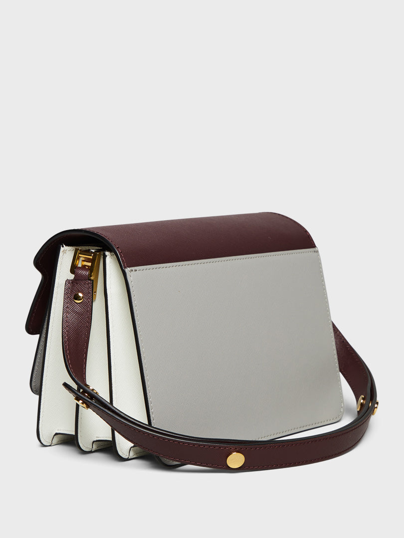 Trunk Bag in Grey and Burgundy