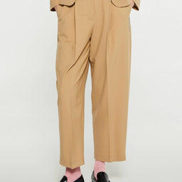 Marni - Wool Blend Trousers in Winter Wheat