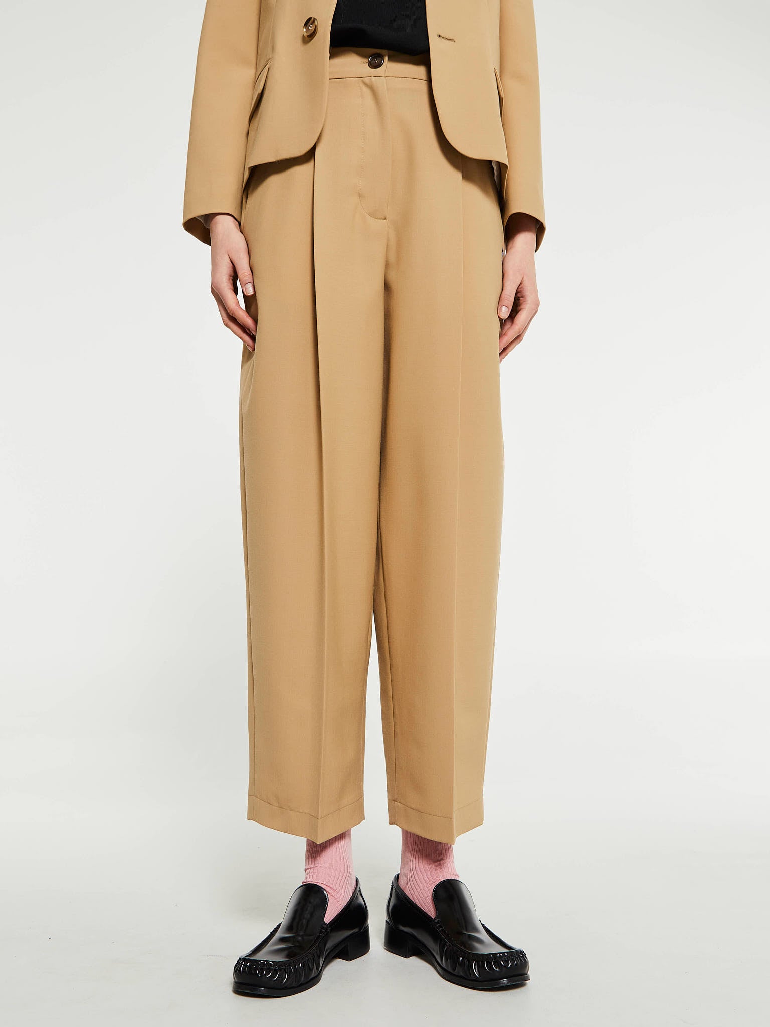 Marni - Wool Blend Trousers in Winter Wheat