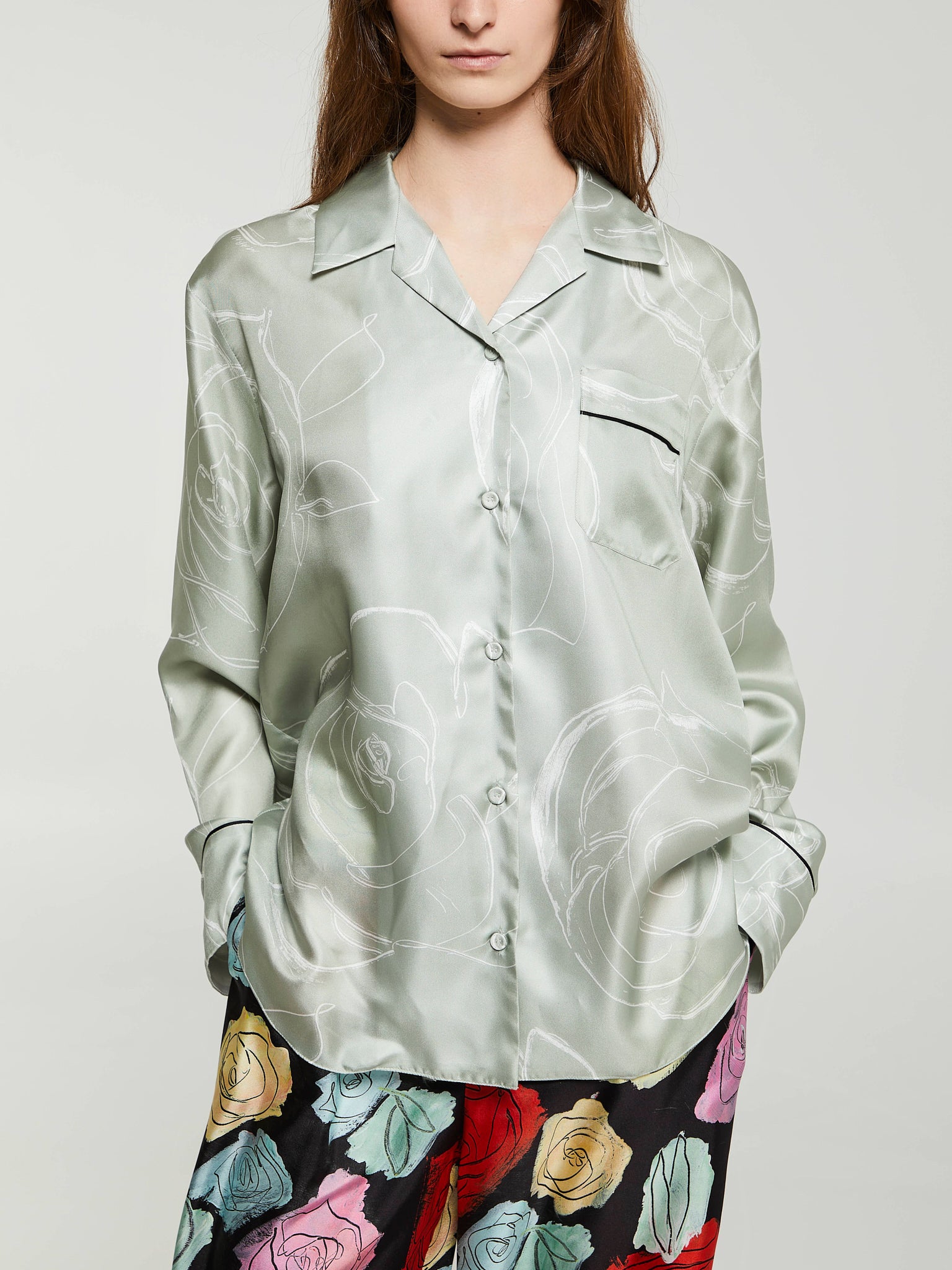 Marni - Silk Shirt with Print in Linden